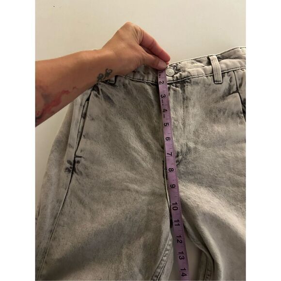 Allsaints Lea Cargo Soft Denim Jogger Size 0 revolve Gray Barrel Leg Y2K Classic - Picture 10 of 12